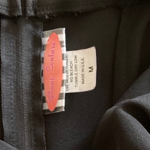 Pinup Couture Stephanie Wiggle Dress, Black with Faux Fur Trim, Size Medium - Picture 5 of 9